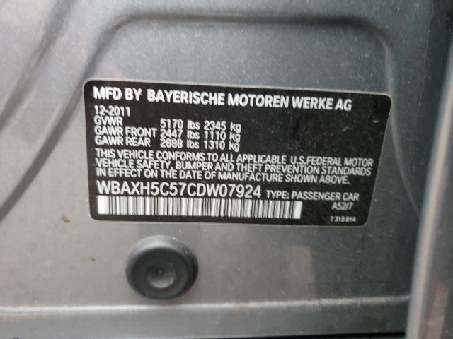 2012 BMW 528 XI WBAXH5C57CDW07924