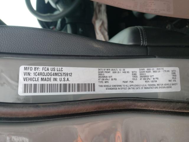 2021 DODGE DURANGO GT 1C4RDJDG4MC575912