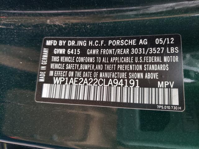 2012 PORSCHE CAYENNE S WP1AE2A22CLA94191