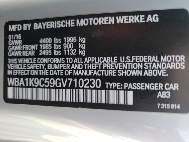 2016 BMW 228 I SULE WBA1K9C59GV710230