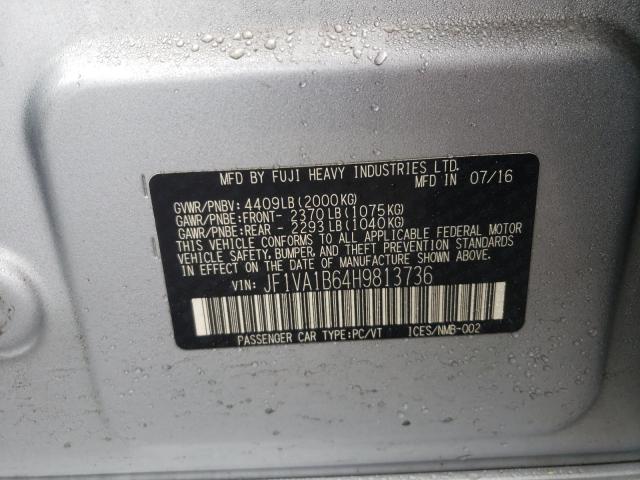 2017 SUBARU WRX JF1VA1B64H9813736