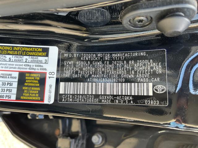 2018 TOYOTA AVALON XLE 4T1BK1EB3JU282109