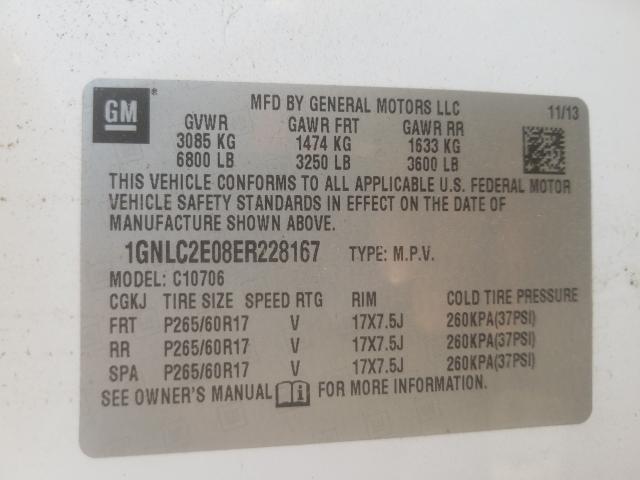 2014 CHEVROLET TAHOE POLI 1GNLC2E08ER228167
