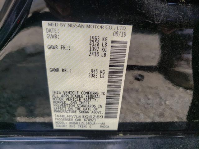 2020 NISSAN ALTIMA PLA 1N4BL4FV7LN304269