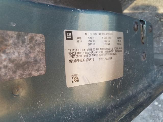 2010 CHEVROLET COBALT 1LT 1G1AD5F52A7170810
