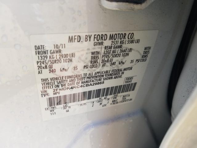 2012 FORD EDGE LIMIT 2FMDK4KC4CBA29865
