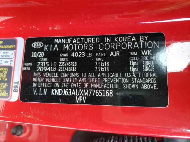 2021 KIA SOUL GT LI KNDJ63AUXM7765168