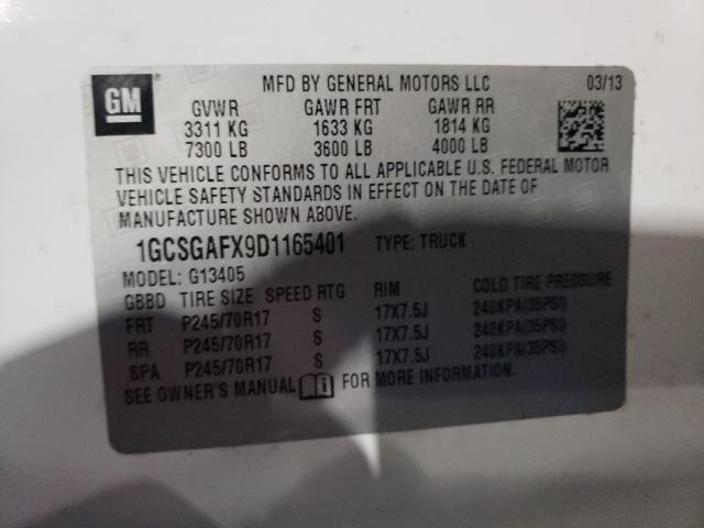 2013 CHEVROLET EXPRESS G1 1GCSGAFX9D1165401