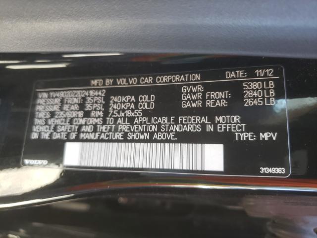 2013 VOLVO XC60 T6 YV4902DZ2D2416442