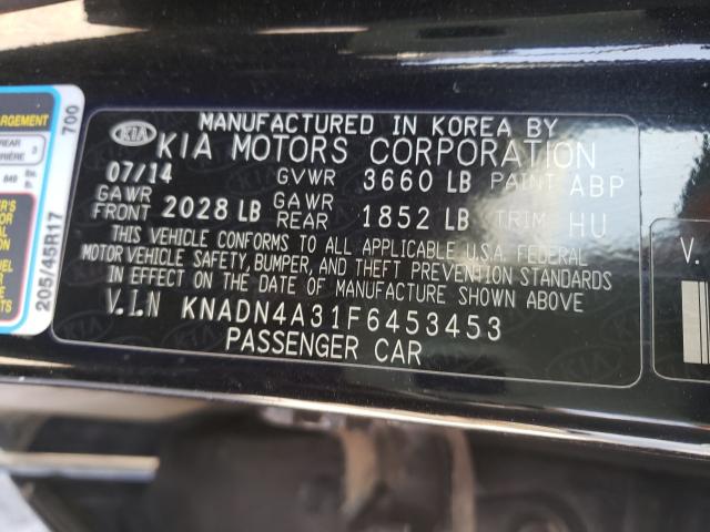 2015 KIA RIO EX KNADN4A31F6453453