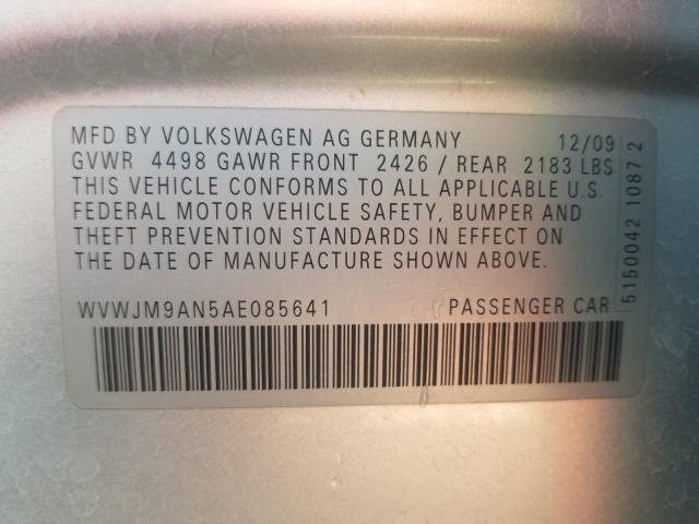 2010 VOLKSWAGEN PASSAT KOM WVWJM9AN5AE085641