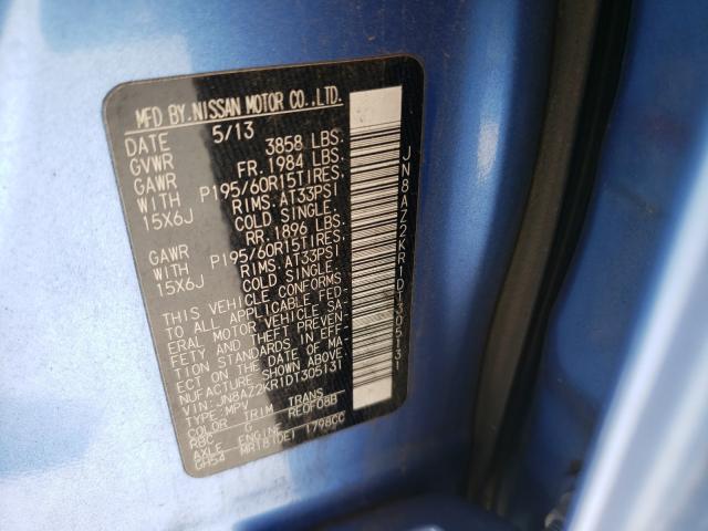 2013 NISSAN CUBE S JN8AZ2KR1DT305131