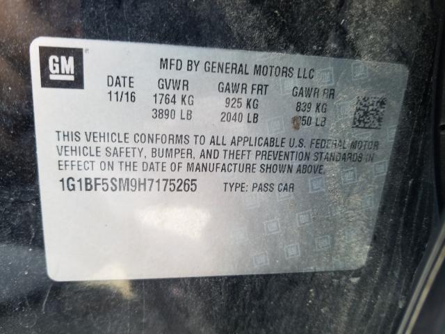 2017 CHEVROLET CRUZE PREM 1G1BF5SM9H7175265