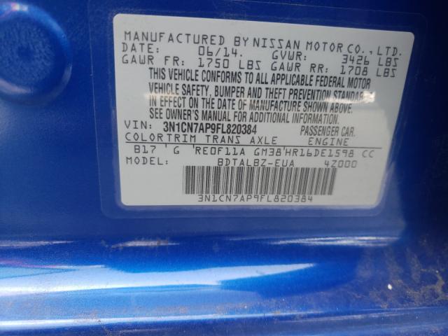 2015 NISSAN VERSA S/SV 3N1CN7AP9FL820384