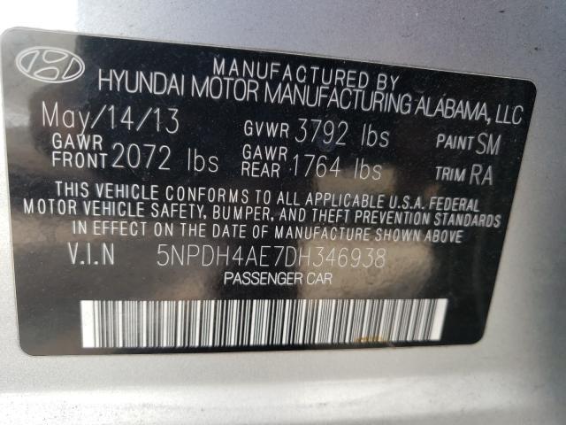 2013 HYUNDAI ELANTRA GL 5NPDH4AE7DH346938