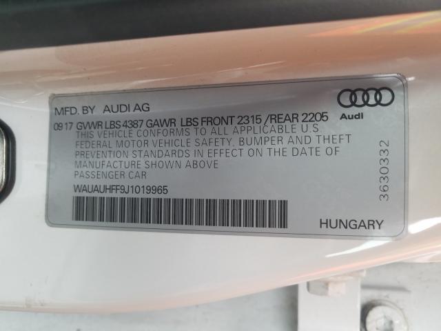2018 AUDI A3 PREMIUM WAUAUHFF9J1019965