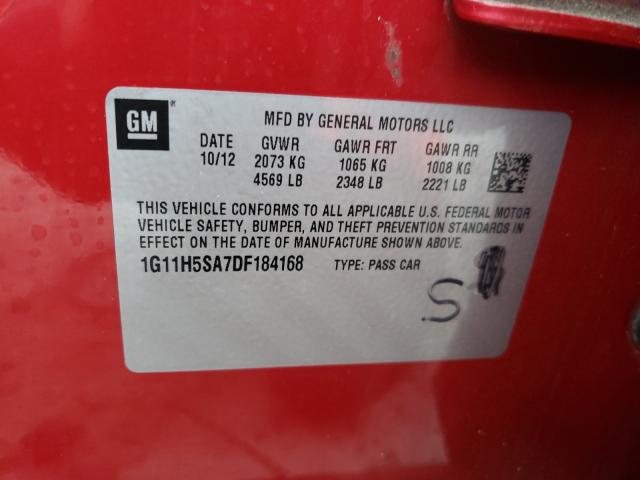 2013 CHEVROLET MALIBU LTZ 1G11H5SA7DF184168