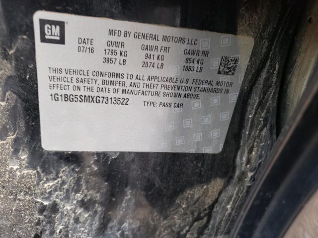 2016 CHEVROLET CRUZE PREM 1G1BG5SMXG7313522