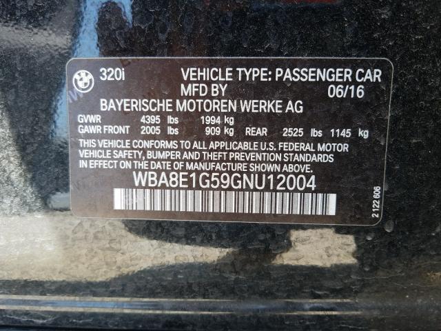 2016 BMW 320 I WBA8E1G59GNU12004