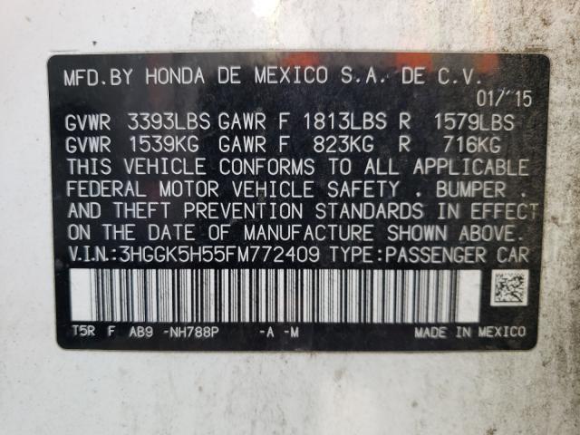 2015 HONDA FIT LX 3HGGK5H55FM772409
