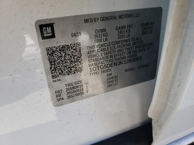2019 GMC CANYON SLT 1GTG5DEN3K1283003