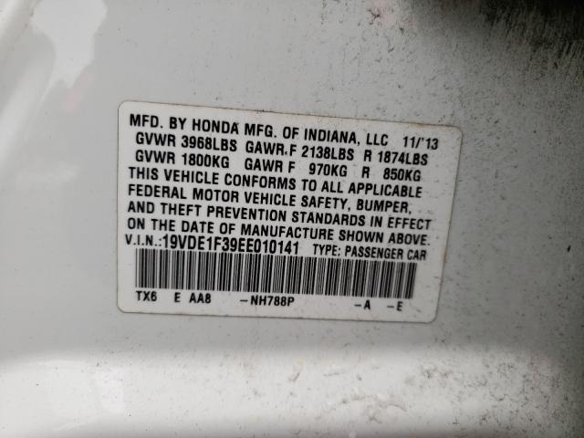 2014 ACURA ILX 20 19VDE1F39EE010141