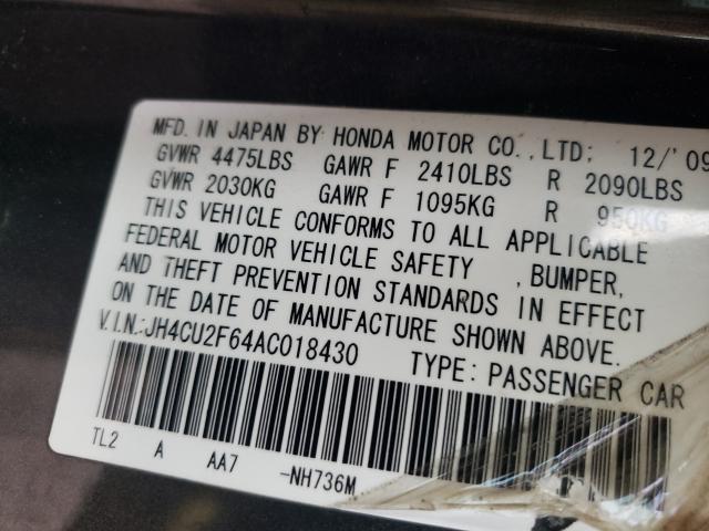 2010 ACURA TSX JH4CU2F64AC018430