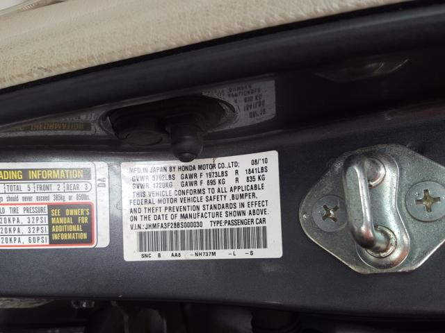2011 HONDA CIVIC HYBR JHMFA3F28BS000030