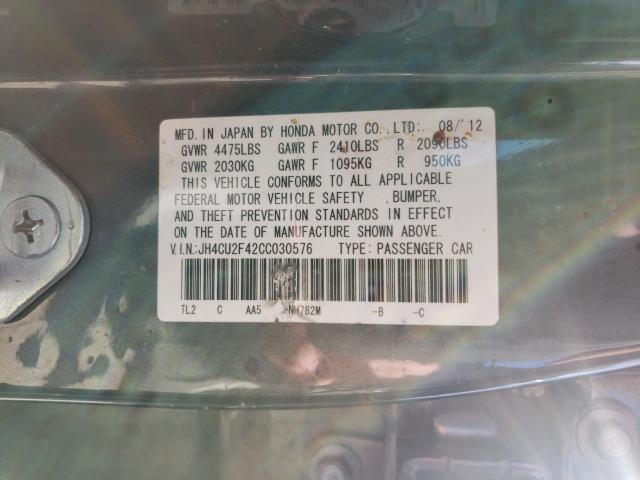 2012 ACURA TSX JH4CU2F42CC030576