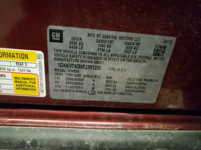 2015 GMC ACADIA DEN 1GKKVTKD9FJ381236