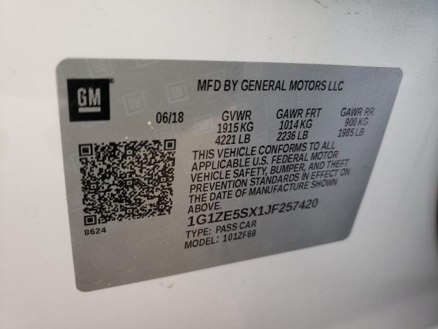 2018 CHEVROLET MALIBU PRE 1G1ZE5SX1JF257420