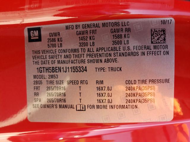 2018 GMC CANYON 1GTH5BEN1J1155334