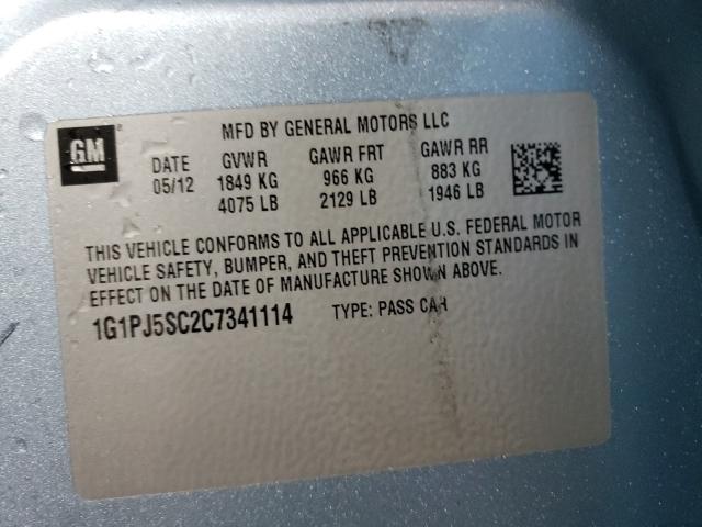 2012 CHEVROLET CRUZE ECO 1G1PJ5SC2C7341114