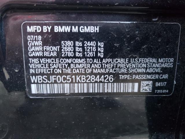 2019 BMW M5 WBSJF0C51KB284426