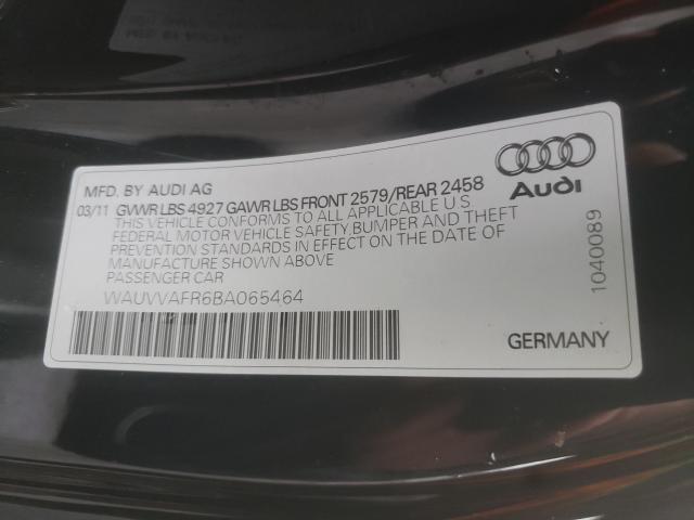 2011 AUDI S5 PRESTIG WAUVVAFR6BA065464