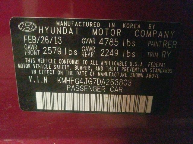 2013 HYUNDAI AZERA KMHFG4JG7DA263803