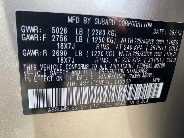 2020 SUBARU OUTBACK LI 4S4BTGND7L3113060