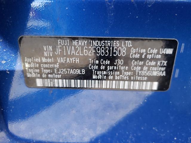 2015 SUBARU WRX STI JF1VA2L62F9831508