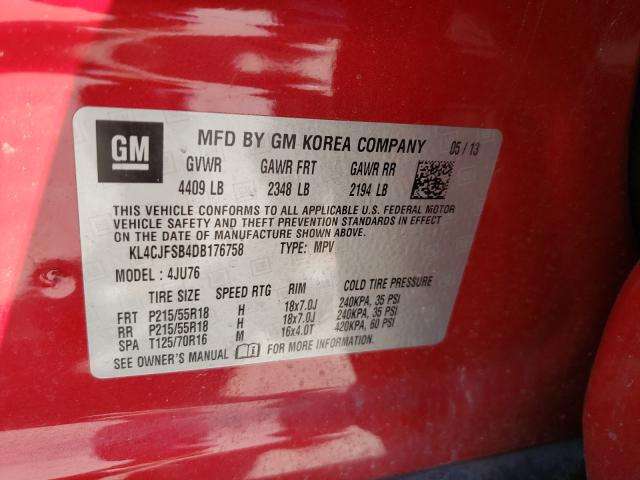 2013 BUICK ENCORE CON KL4CJFSB4DB176758