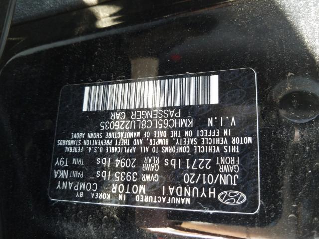 2020 HYUNDAI IONIQ BLUE KMHC65LC8LU226035