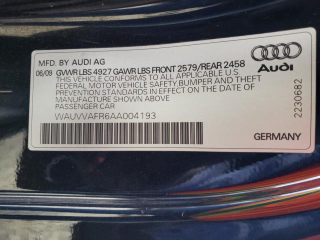 2010 AUDI S5 PRESTIG WAUVVAFR6AA004193