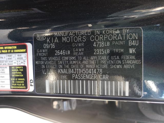 2017 KIA CADENZA PR KNALB4J11H5041478