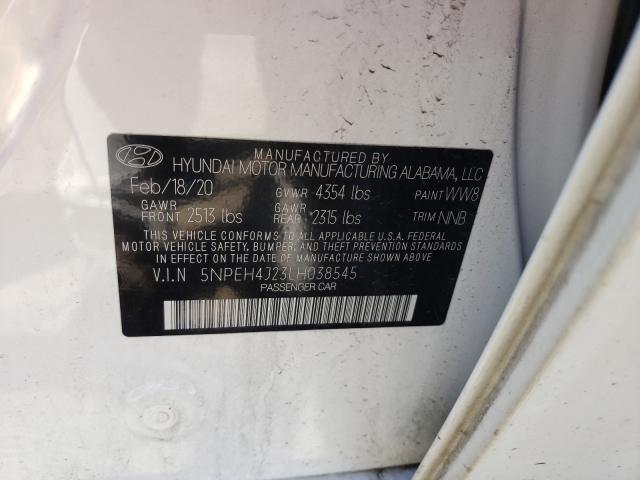2020 HYUNDAI SONATA LIM 5NPEH4J23LH038545
