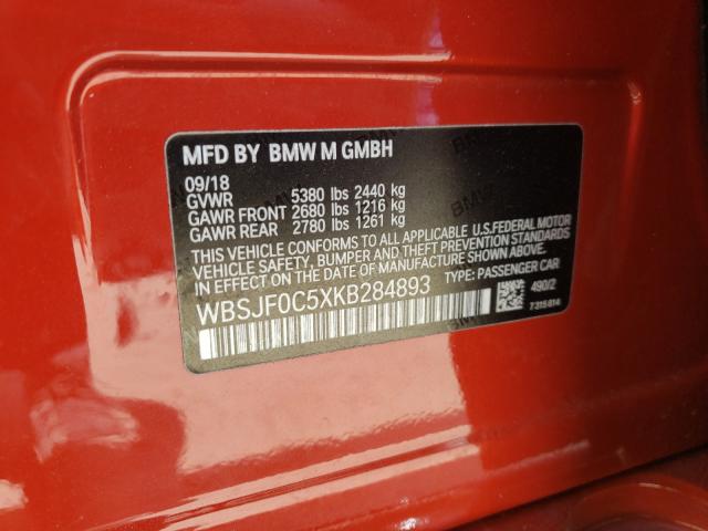 2019 BMW M5 WBSJF0C5XKB284893