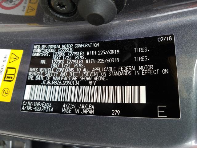 2018 LEXUS NX 300H JTJBJRBZ6J2090134