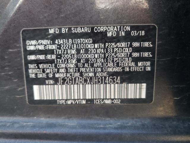 2018 SUBARU CROSSTREK JF2GTABCXJH314634