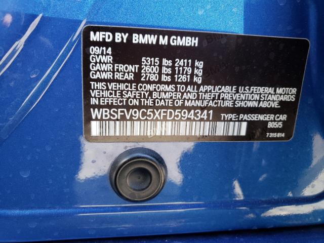 2015 BMW M5 WBSFV9C5XFD594341