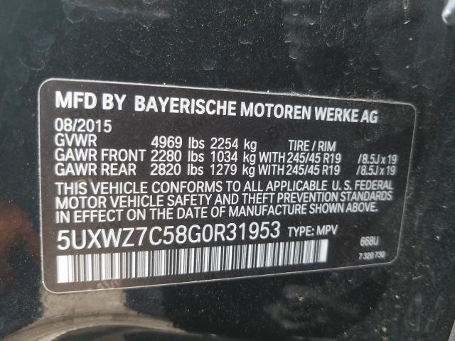 2016 BMW X3 SDRIVE2 5UXWZ7C58G0R31953