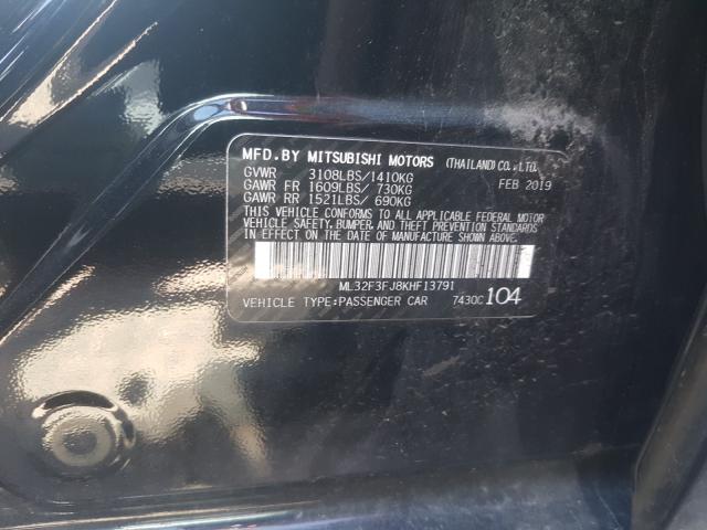2019 MITSUBISHI MIRAGE G4 ML32F3FJ8KHF13791