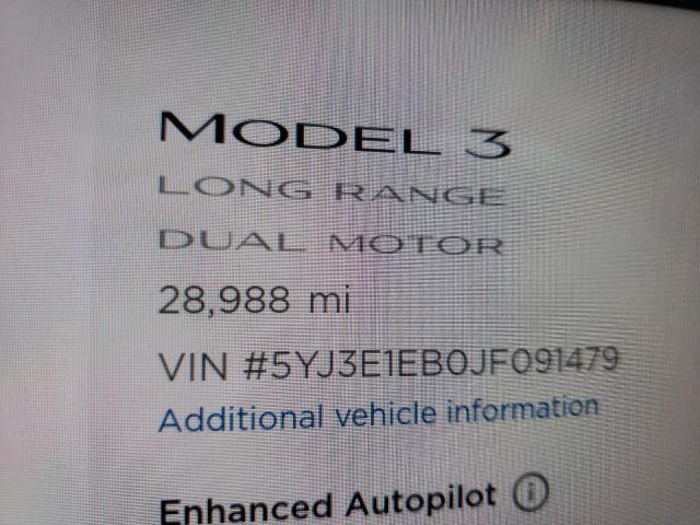 2018 TESLA MODEL 3 5YJ3E1EB0JF091479
